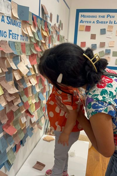 My daughter and I enjoying an interactive part of the Chinese American Museum of Chicago