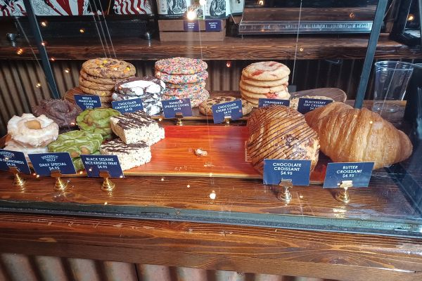 View of cookies and pastries inside Sawada