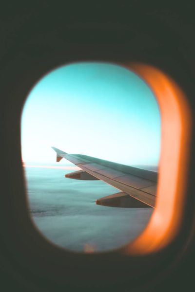 view from an airplane window